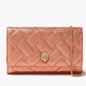 NWT Kurt Geiger Elegant Metallic Clutch with strap.